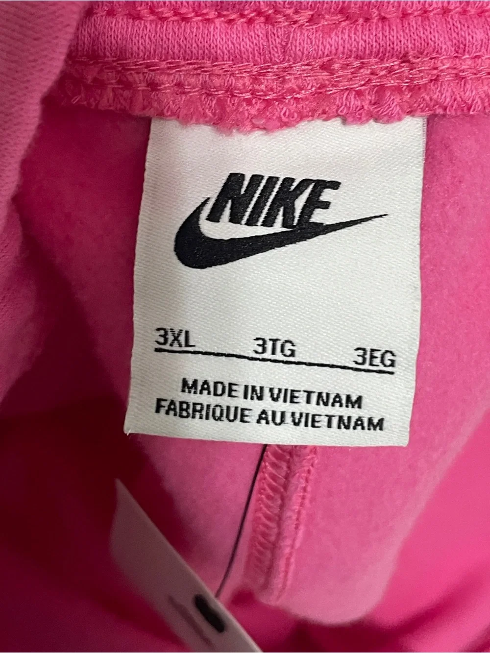 NWT Nike Mens 3XL Pink Fleece Joggers